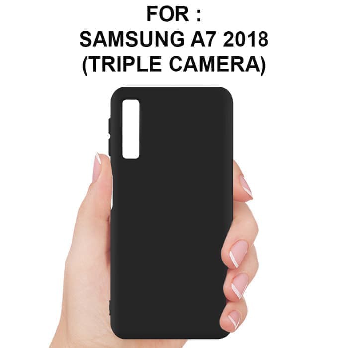 Case SAMSUNG A7 2018 Ultraslim Matte softcase Black Dove