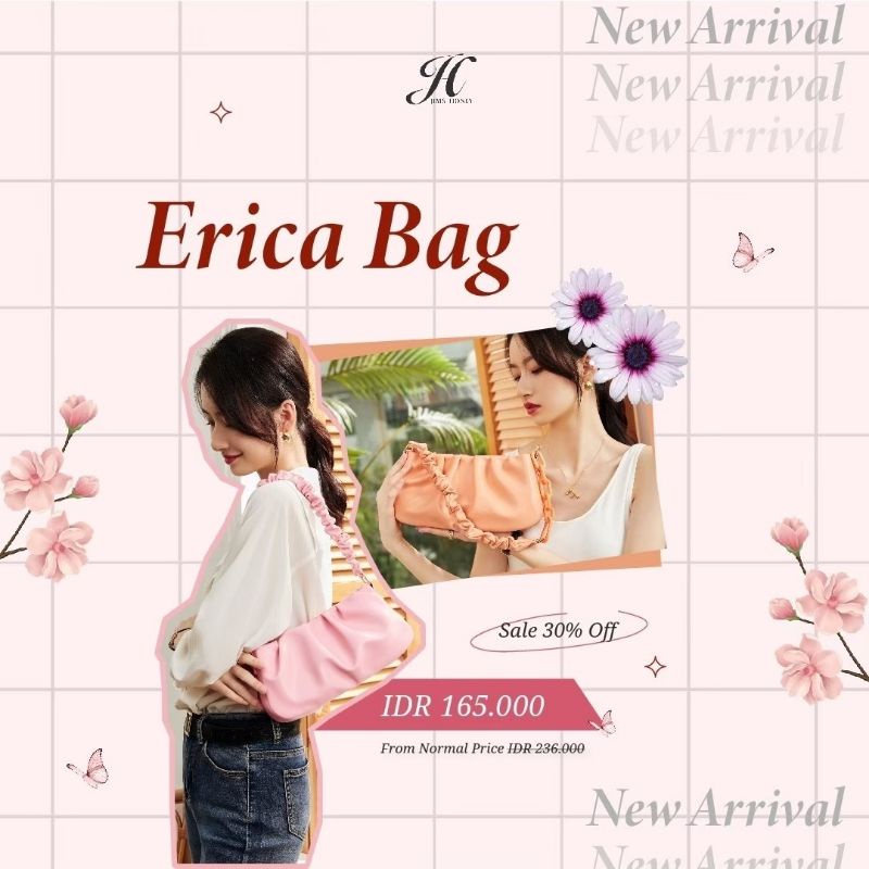 SHOULDER BAG SLING BAG WANITA UNIK CANTIK PROMO JIMS HONEY JH ERICA BAG MURAH PROMO SALE DISKON KADO ULTAH ANNIVERSARY PACAR ISTRI CEWEK PEREMPUAN UNIK ELEGANT CANTIK MURAH FEMINIM TAS RALI RANTAI KULIT SERUT