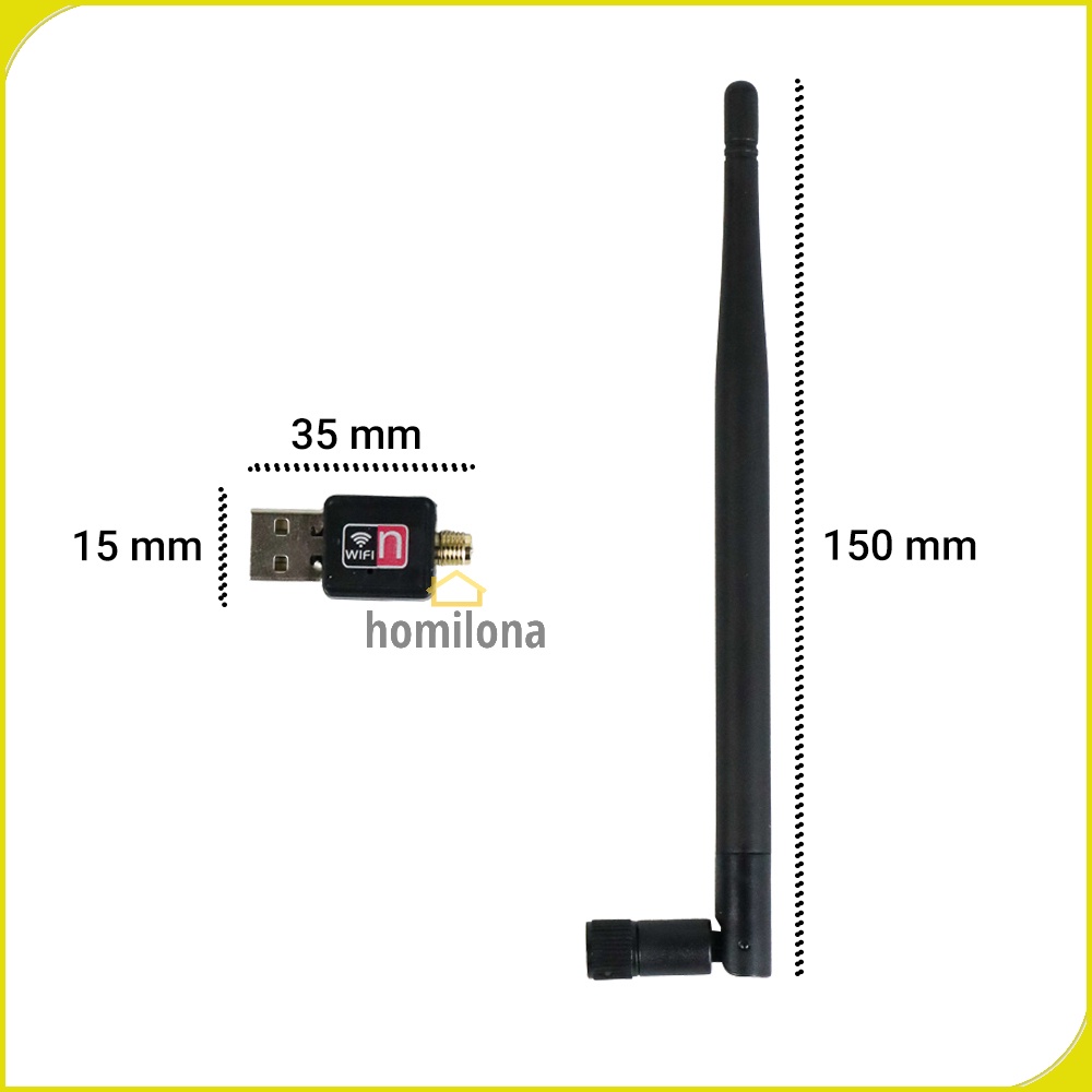 Dongle WiFi Wireless USB Adapter 802.11N 150Mbps Realtek 8188 Chipset Dengan Antena