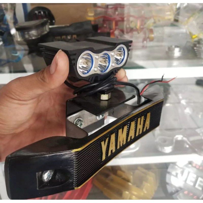 Lampu Owl Mini 3 LED Breket Plus Kumis Yamaha Full Set Tebal