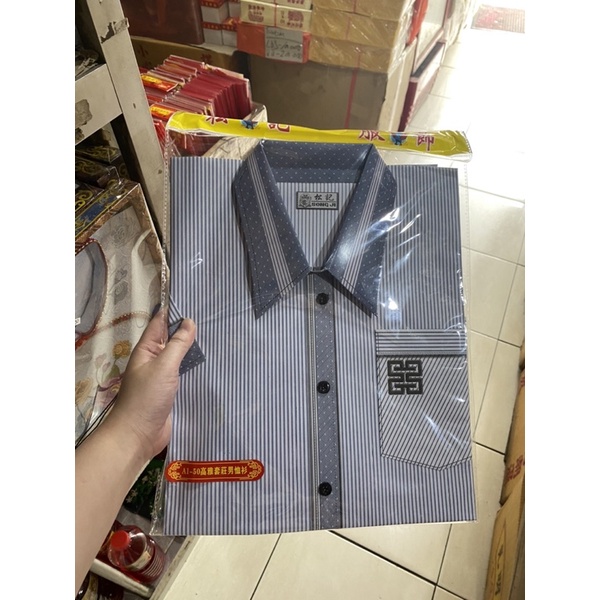 Baju Kertas Sembahyang Pria Baju Ceng Beng Cowok Laki-laki Kemeja Kertas Sembahyangan Leluhur Cowo Q