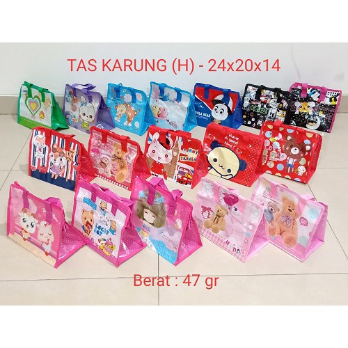 Tas Karung Plastik (H) 24x20x14 Laundry Shop Tas Karung termurah Souvenir Ultah Goodie Bag