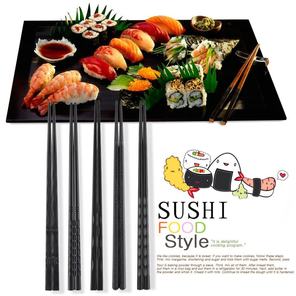 Solighter 1pasang Sumpit Sushi Sumpit Portable Baru Non-slip