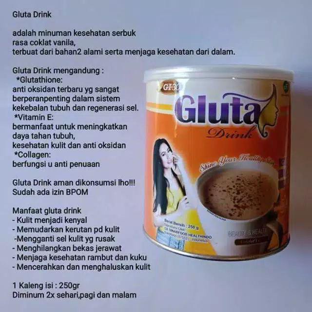 Susu Pemutih Kulit Badan - Suplemen Kolagen Whitening Skin Gluta Drink Semua Rasa