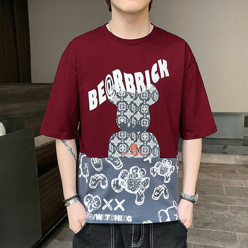 ATASAN LENGAN PENDEK/BAJU PRIA DEWAA/KAOS OVERSIZE BEARBRICKKAOS KEKINIAN