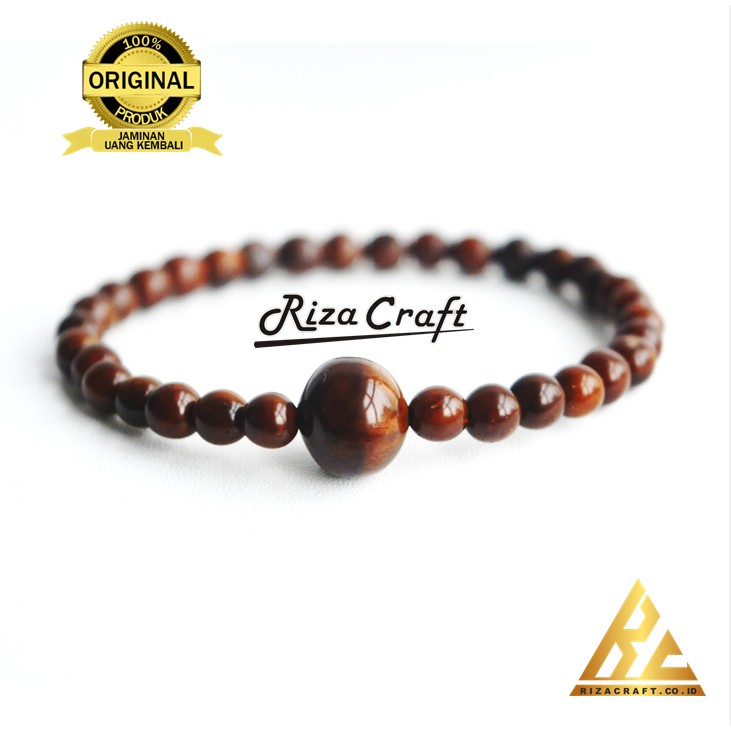 Gelang Tasbih Kayu Kokah Kaukah Kokka ASLI Ori Arab Bulat Coklat Kecil 33 Keren Simple Pria Wanita