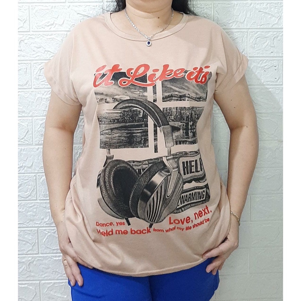 BEST SELLER!!KAOS WANITA JUMBO MOTIF LIKE MUSIK/ATASAN WANITA JUMBO/KAOS WANITA HARGA MURAH MERIAH