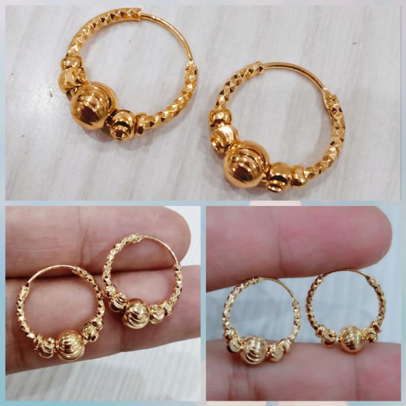 Anting xuping GIPSY biji lada ukuran sedang 1,5cm.