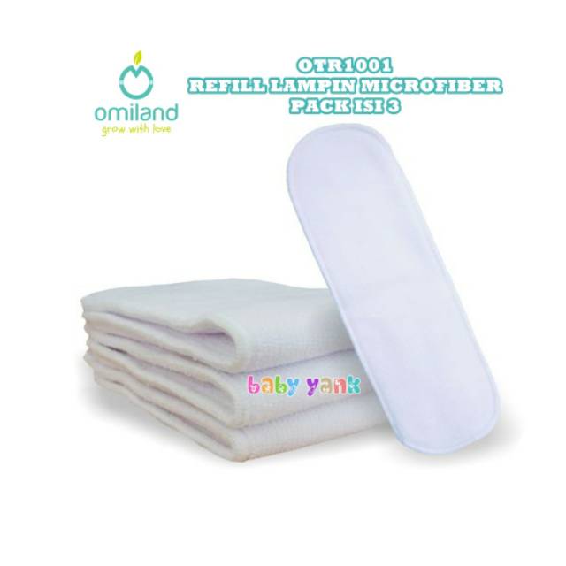 ♥BabyYank♥ OMILAND REFILL LAMPIN BESAR MICROFIBER ISI 3 OMILAND OTR1001