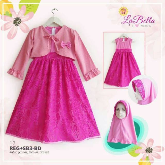 Gamis Brokat anak MM (orderan bun vera)