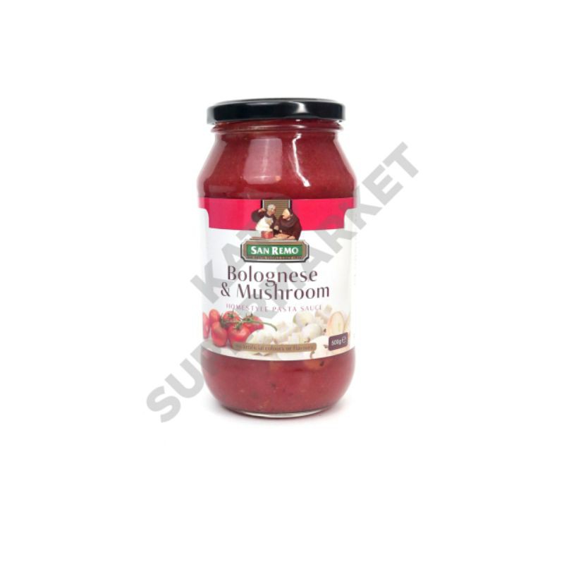 

San Remo Pasta Sauce Bolognese & Mushroom Saus Pasta Bolognese 500gr