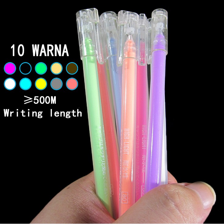 

COLOR GEL PEN 10 WARNA 0.50MM / PULPEN GEL WARNA WARNI 0.50MM