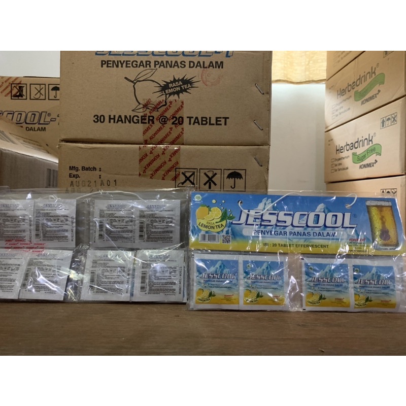 Jual Jesscool Lemon Tea Kemasan 1 Hanger isi 20 Tablet Effervescent ...