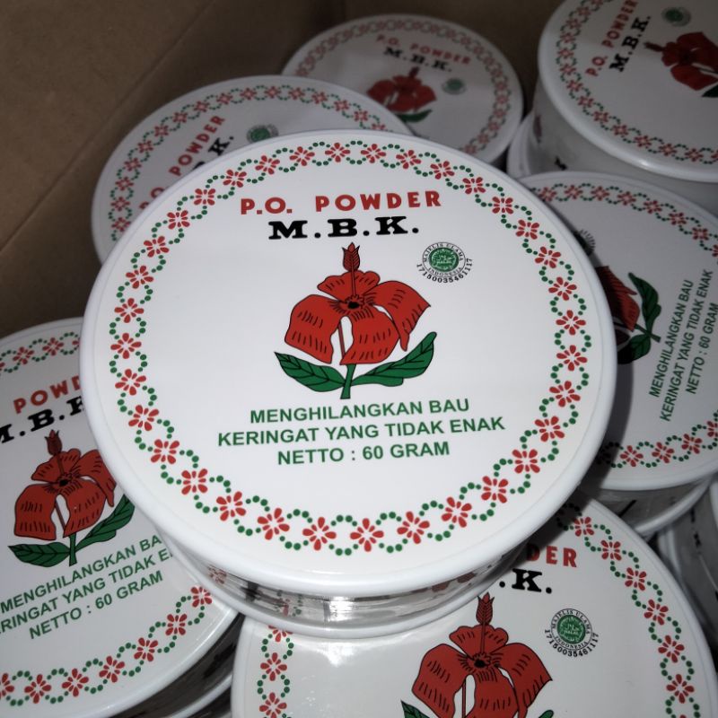 Mbk powder tin 60 gr bulat/mbk tin/mbk bedak powder