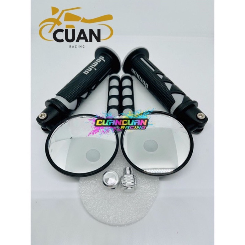 Spion Bar End Plus Baut Tutup Spion CNC Plus HandGrip Plus Karet Handle Universal Nmax Mio Aerox Lexi Beat Vario Scoopy Vixion Byson