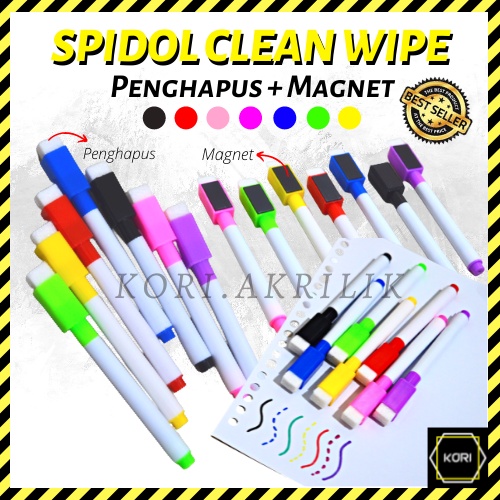 

Spidol Penghapus Wipe Clean Magnet / Spidol Warna Warni / Spidol Whiteboard / Spidol Magnet