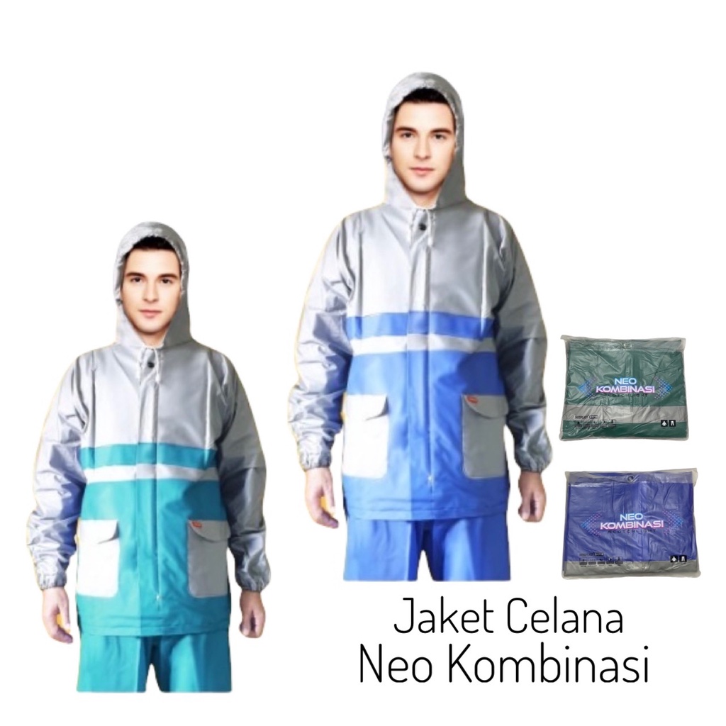 Jas Hujan Setelan Jaket Celana Neo Kombinasi Indoplast