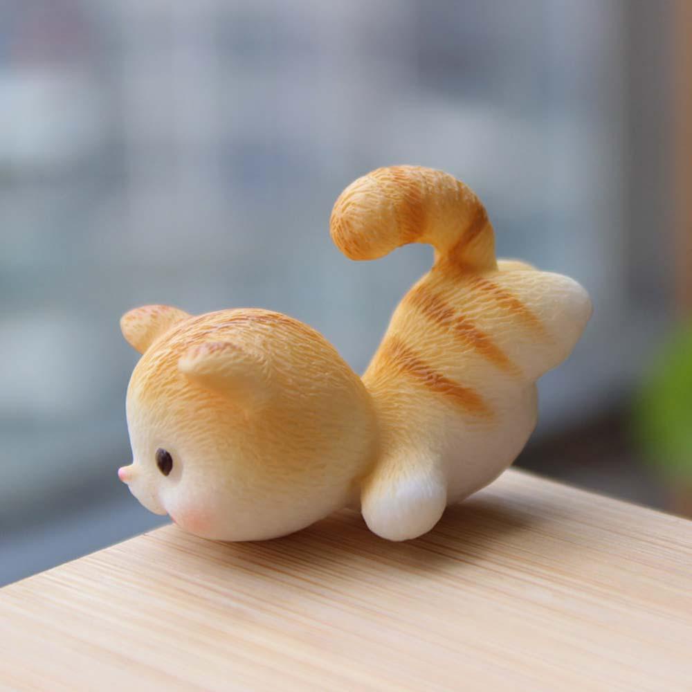 [Elegan] Miniatur Lucu Nakal Mikro Lanskap DIY Resin Craft Kitten Ornamen