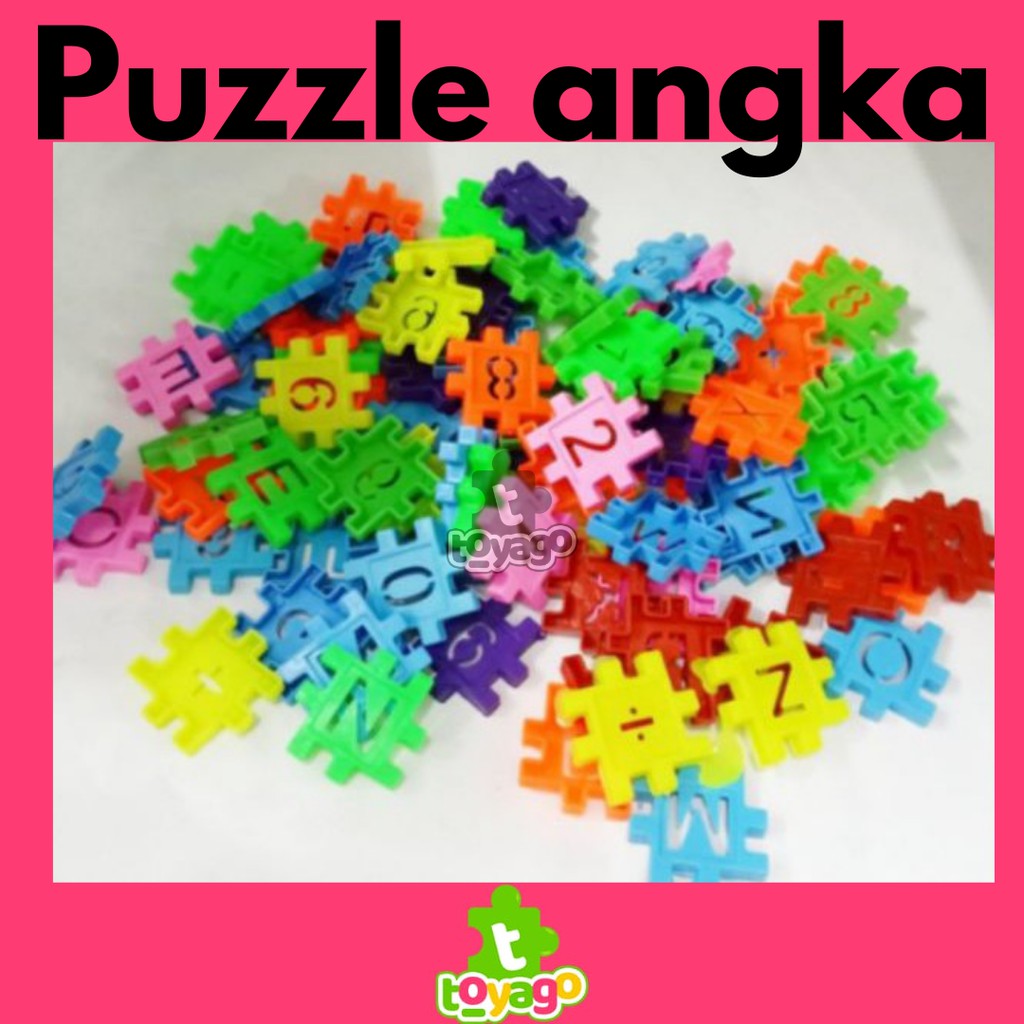 Lego Kubus Huruf Angka/Puzzle Angka Isi +-500 Pcs Grosir Murah