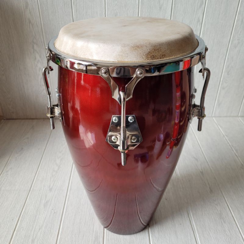 Alat Musik Jazz Travel Conga Tumba Quinto Bongo Drum Ukuran Mini Tinggi 60cm 10 inch Ring Chrome Berkualitas Bergaransi