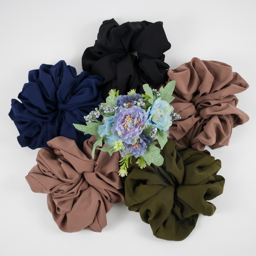 SCRUNCHIE HIJAB JUMBO - CEMPOL RAMBUT / SCRUNCHIE / IKAT RAMBUT (KAIN)