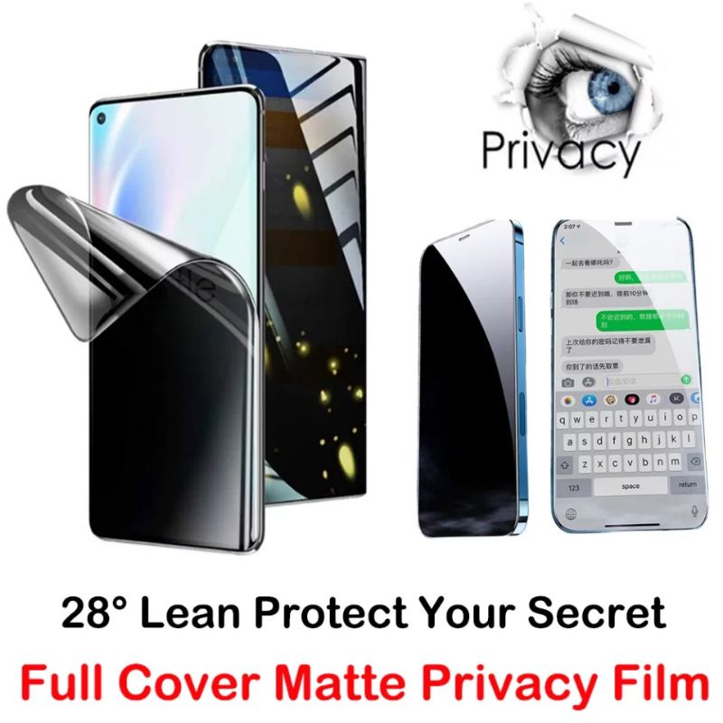 Hydrogel Film Anti Spy Matte Iphone 6 6s 7 8 Plus Anti Gores Full Layar Screen Cover Premium