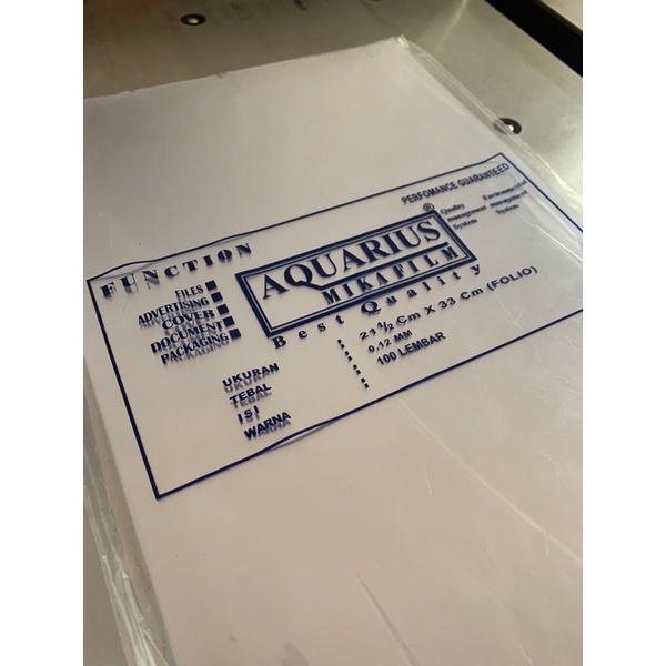 

Cover mika jilid 0.12 mm Folio aquarius