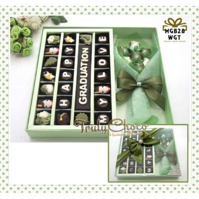 

Hadiah wisuda cokelat greentea Trulychoco special