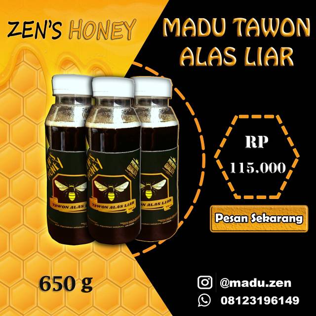

Madu Zen (Zen's honey)- Madu Lebah Hutan Asli 650 gram