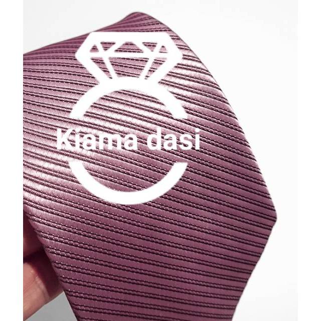 Dasi Dusty Pink Salur Bintik Halus Slim 3inch