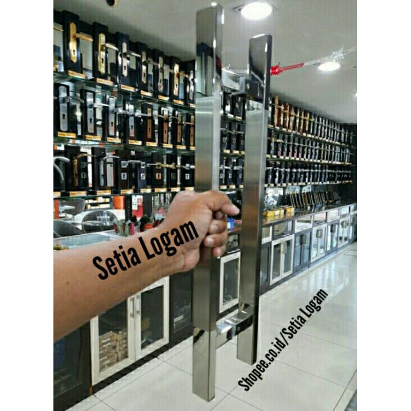 Handle pintu rumah baut Tembus 60cm, stainless italy 304.