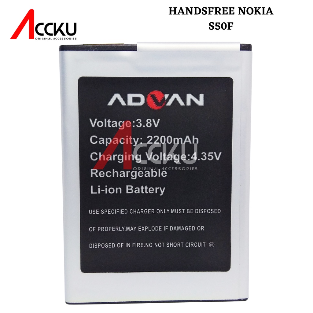 BATERAI ADVAN S50F BATTERY ADVAN BP-S50F ORIGINAL