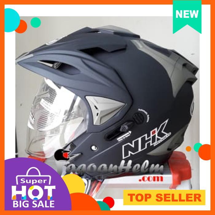 NHK HELM GODZILLA SOLID DOUBLE VISOR BLACK DOFF ORIGINAL