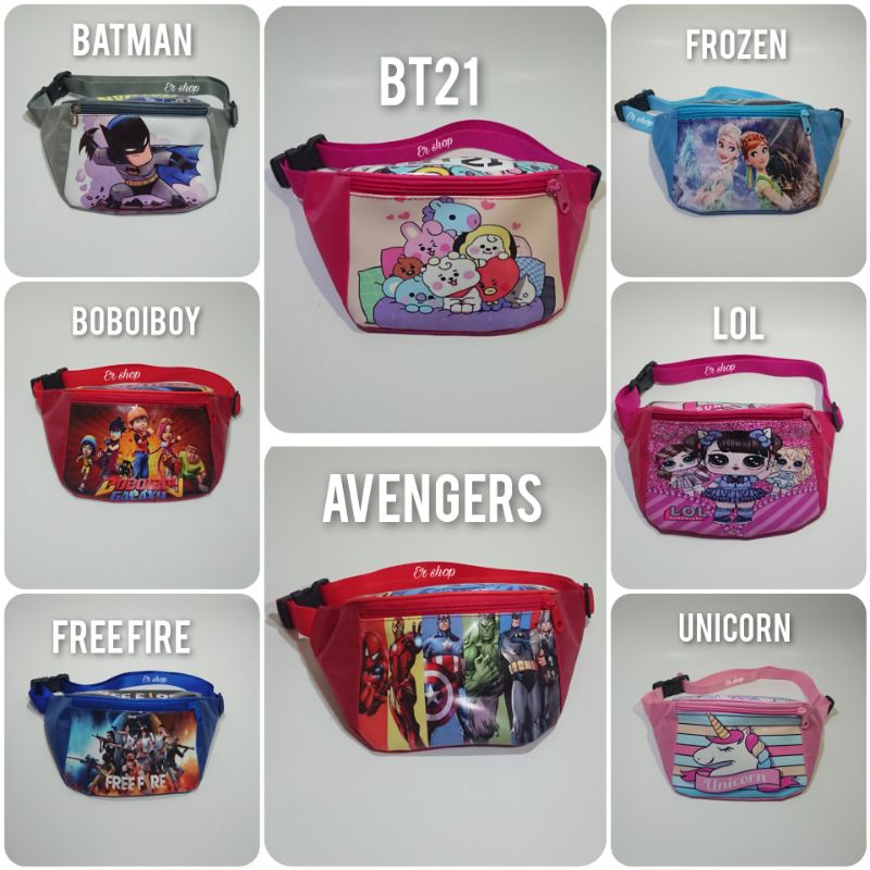 Tas pinggang anak/tas selempang anak/tas selempang anak perempuan