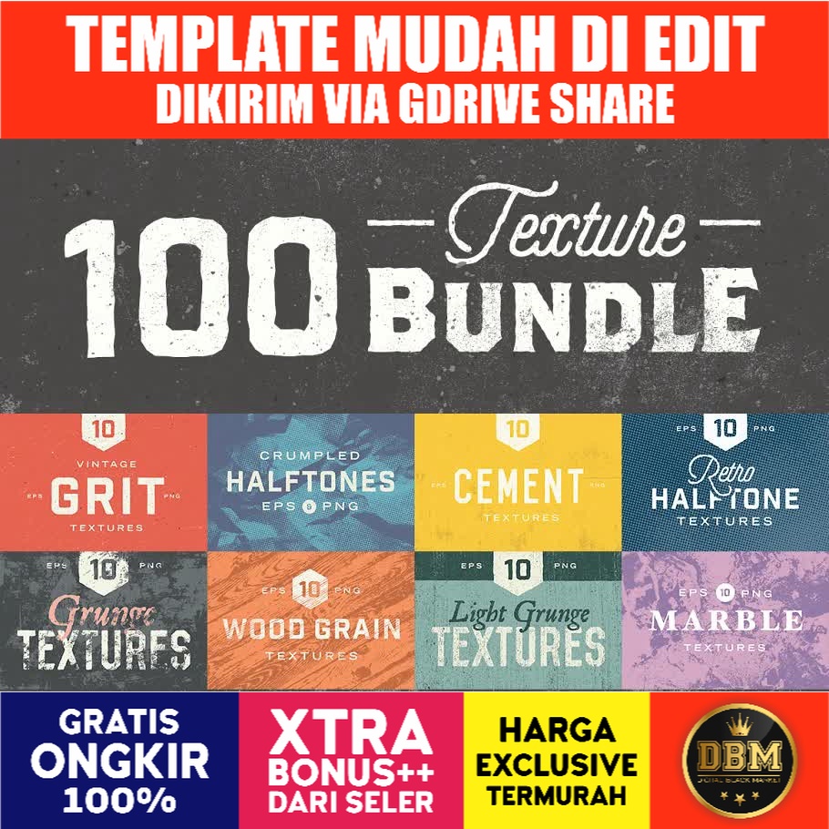 100 Texture Bundle - Vector Designs