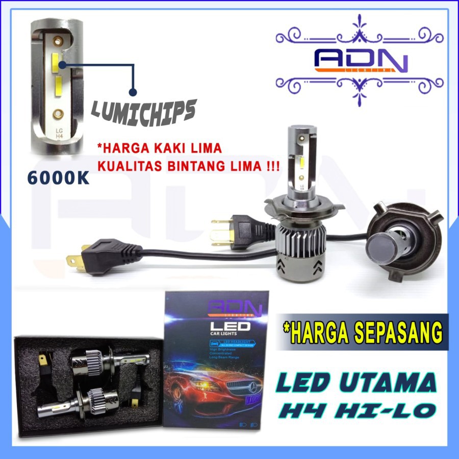 Lampu Led Utama Foglamp Kabut MOBIL ADN H4