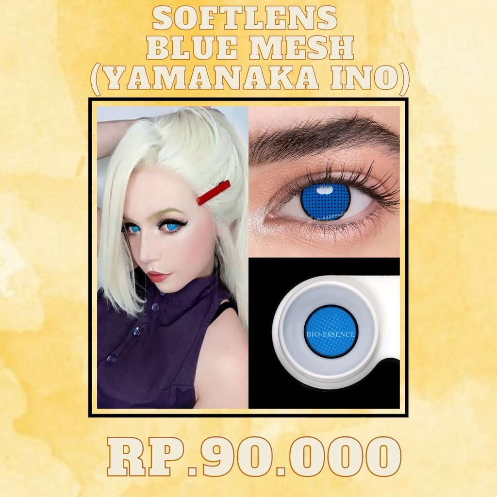 Softlens anime cosplay Naruto Ino Yamanaka Blue Biru Mesh