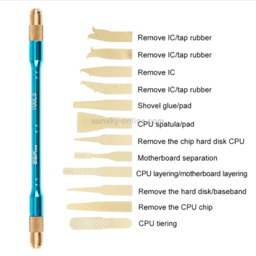 Pisau Ic Pembersih Lem B&amp;R C-013 Multi-Function CPU Glue Disassemble Knife Set