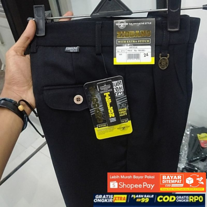 CELANA KANTOR FORMAL PRIA SLIMFIT BAHAN DASAR KAIN WOLL.