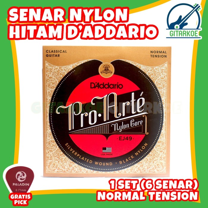 Senar Gitar Nylon Daddario Nilon Klasik Classic Akustik 1 Set EJ49