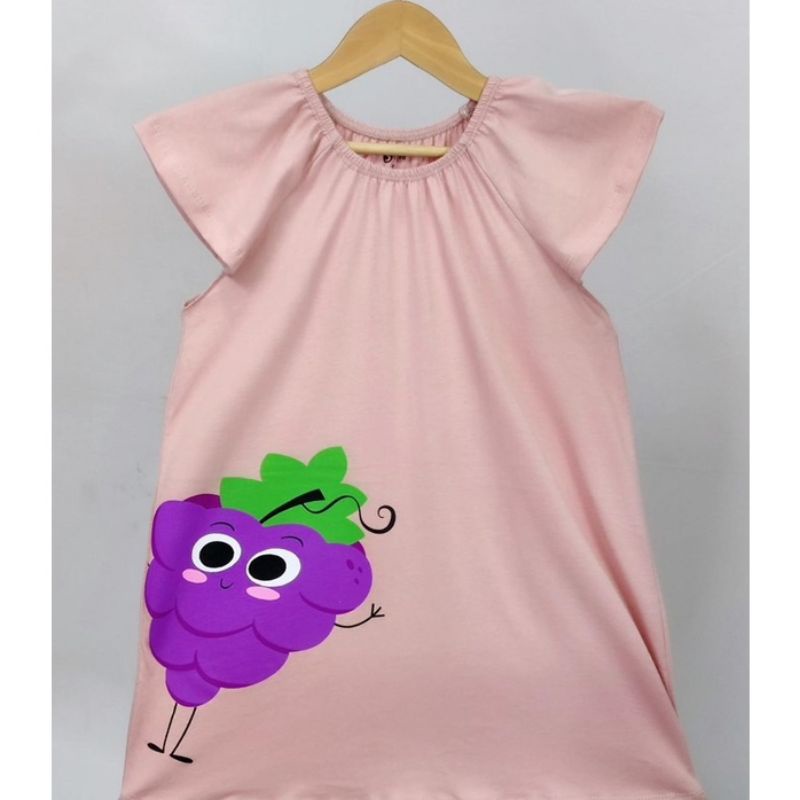 Dress Fruit Dress Anak Smilee Daster Anak Bahan Kaos Size 12345 T