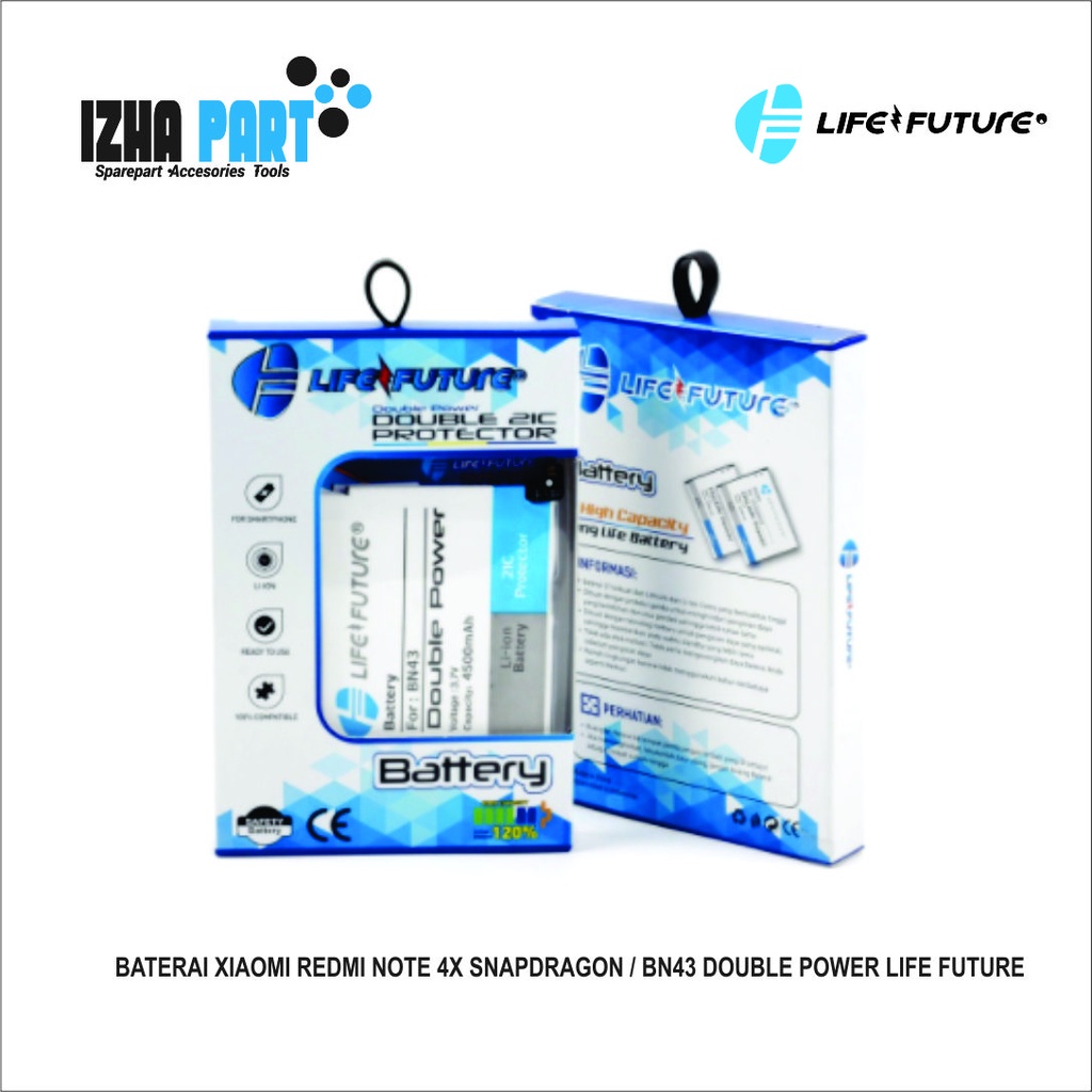 Baterai Xiaomi Redmi Note 4X Snapdragon / Baterai BN43 Life Future