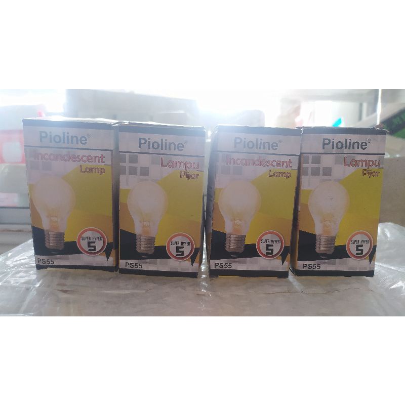 LAMPU BOHLAM PIJAR KUNING 5 WATT MURAH CAHAYA KUNING PIOLINE 5 WATT