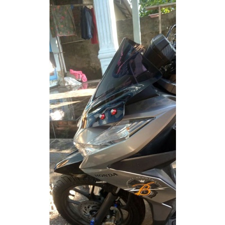 Visor Beat Street Lama Logo Variasi Winshield Beat Street New Logo plus plat dan baut