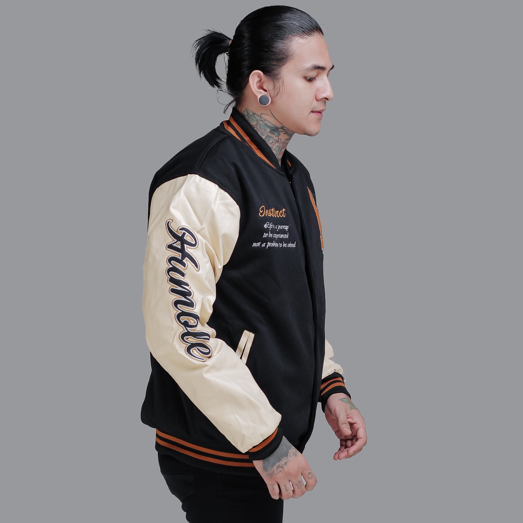 JAKET BASEBALL VARSITY FULL BORDIR BRANDED INSTINCT