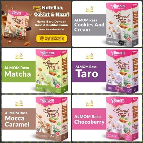 ALMOM ALMOND MILK 200GR SUSU PELANCAR ASI dan susu kehamilan trimester ketiga ed 7/ 2025 / MAMAMOR ASI BOOSTER ISI 30 KAPSUL