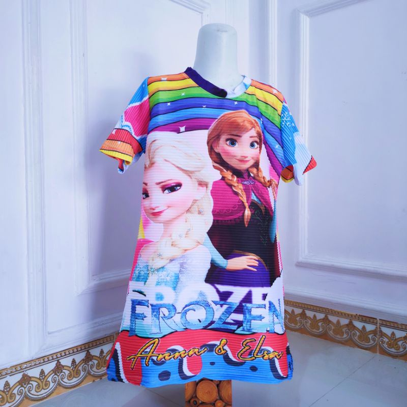 Dress turun naik anak 1 2 3 4 5 6 7 8 9 19 tahun baju anak turun naik motif frozen ana elsa motif hijab jilbab boba ( TURUN NAIK anak )