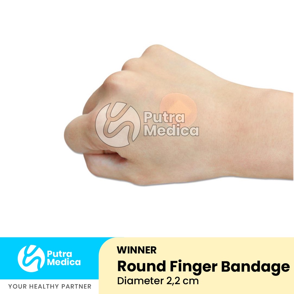 Winner Round Finger Bandage - 1 Box / Plester Bulat Anti Air