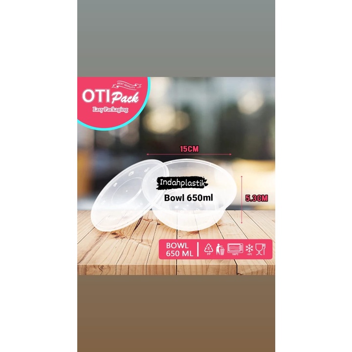 Thinwall Cup 650 ml (MANGKOK PLASTIK) ISI 25pcs