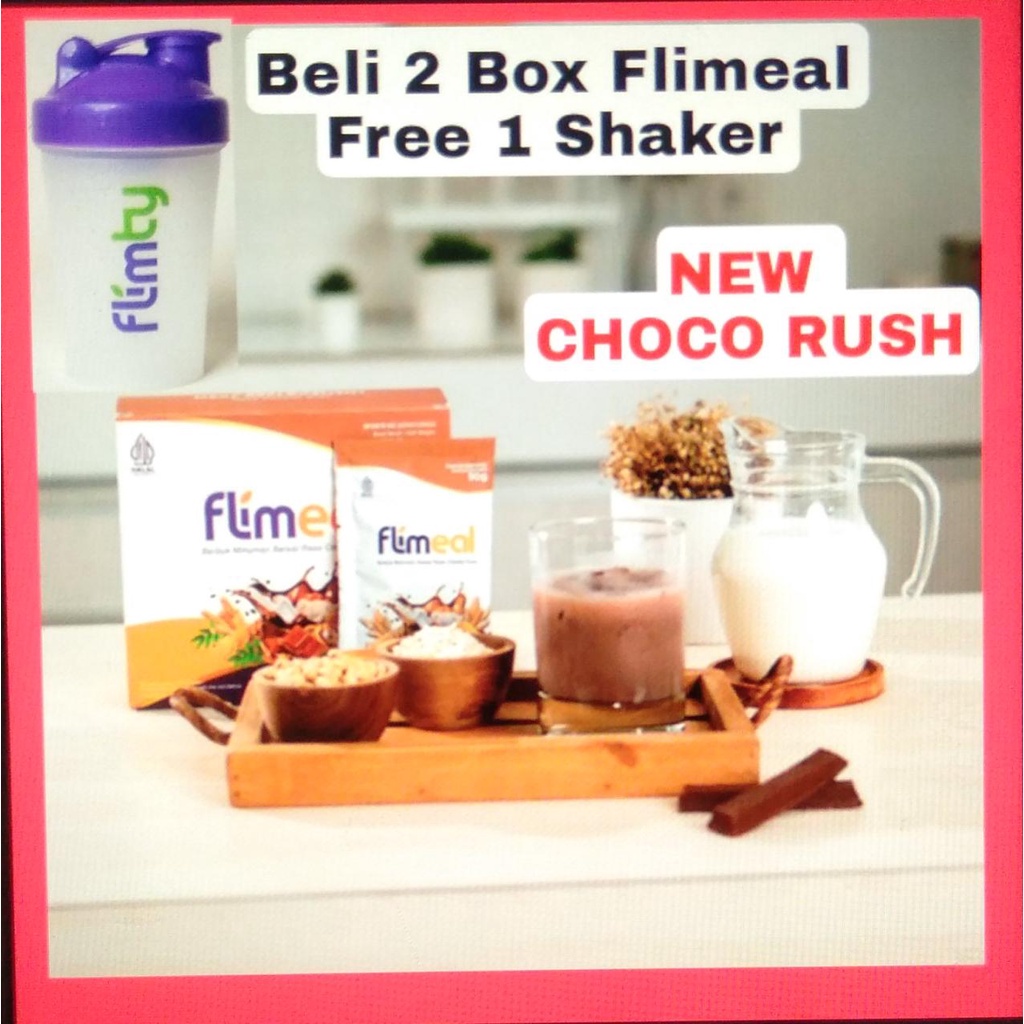 FLIMEAL 1Box Choco Rush Minuman Sereal Diet Pengganti Makan 1 Box